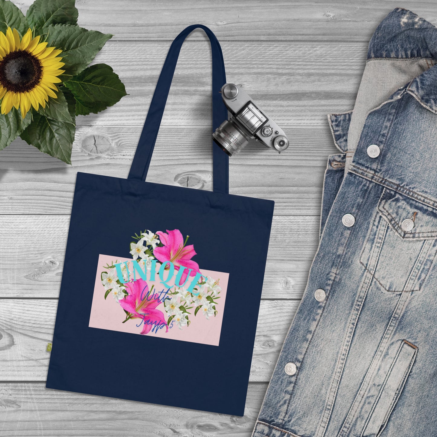 Jayp'5 Organic Cotton flowers 2 Tote Bag