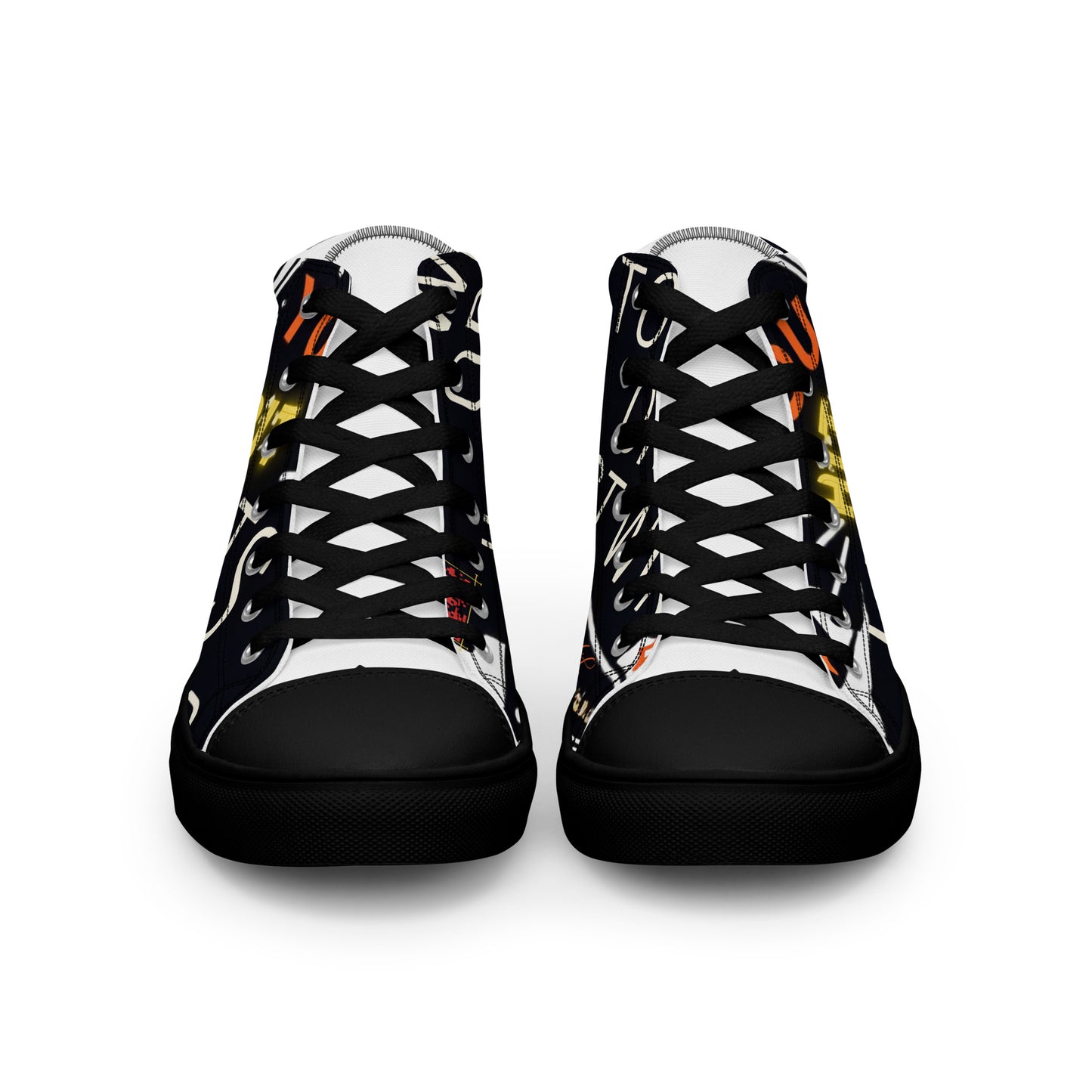 Jayp'5: Hit limits collection Men's high-top canvas sneakers VPF3