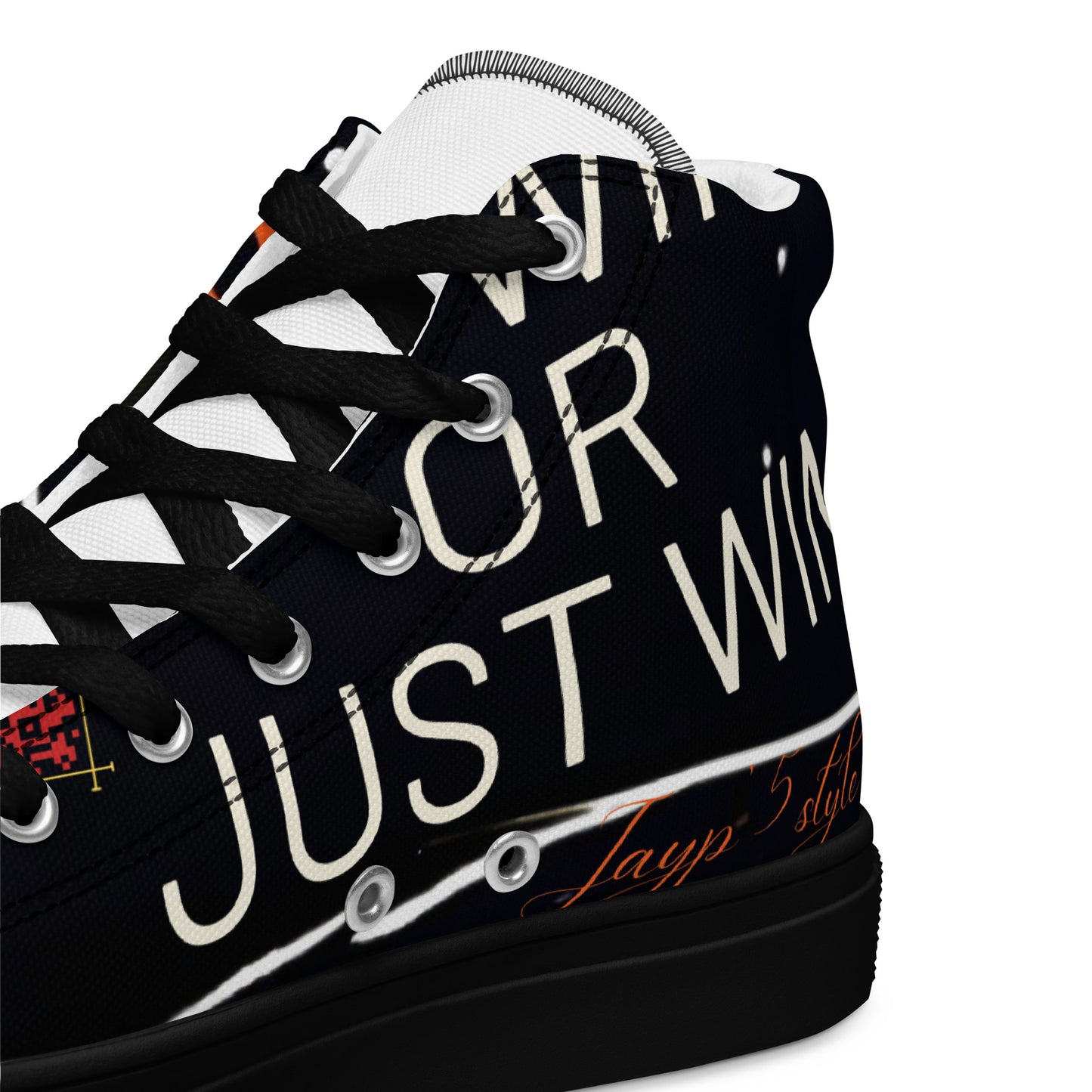 Jayp'5: Hit limits collection Men's high-top canvas sneakers VPF3