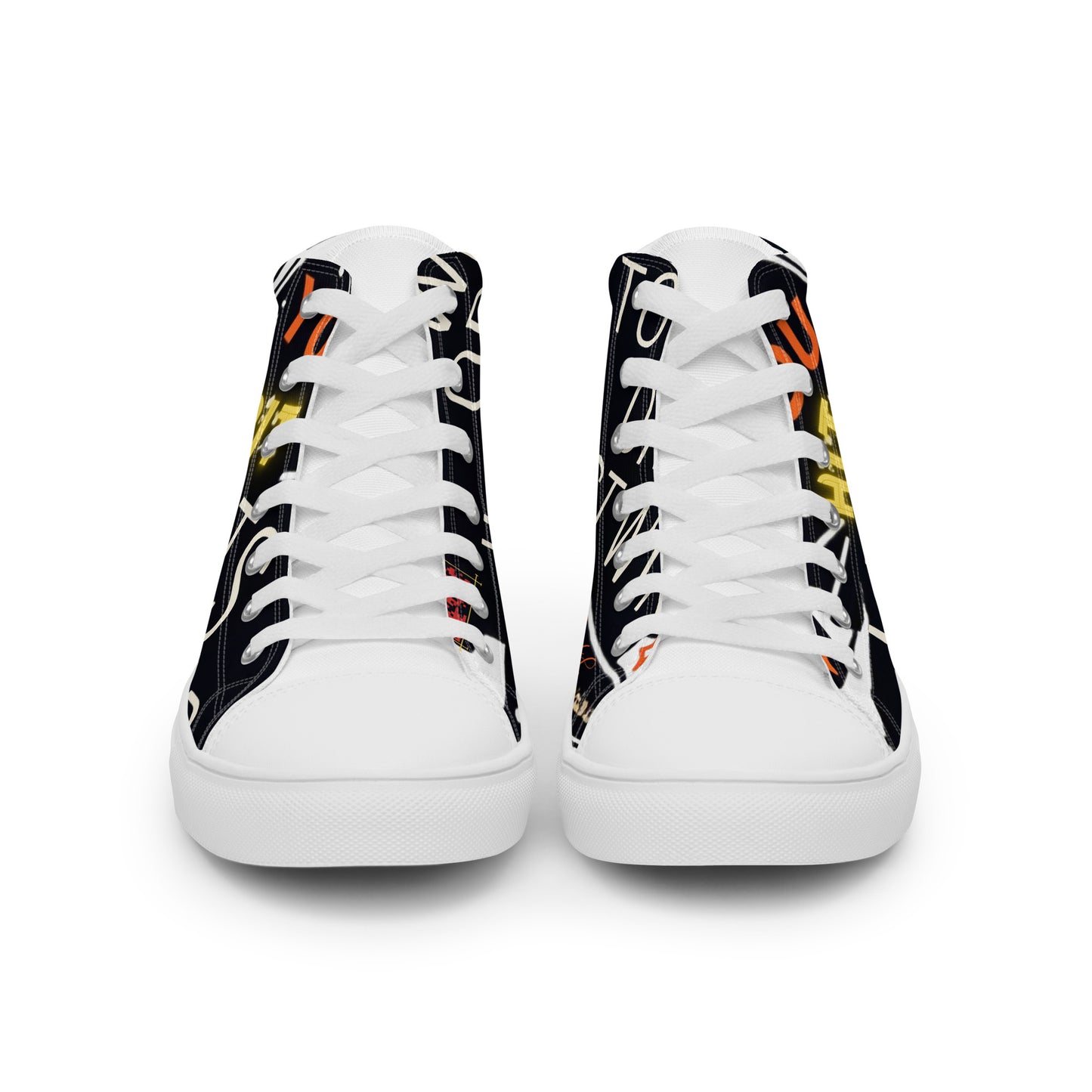 Jayp'5: Hit limits collection Men's high-top canvas sneakers VPF3