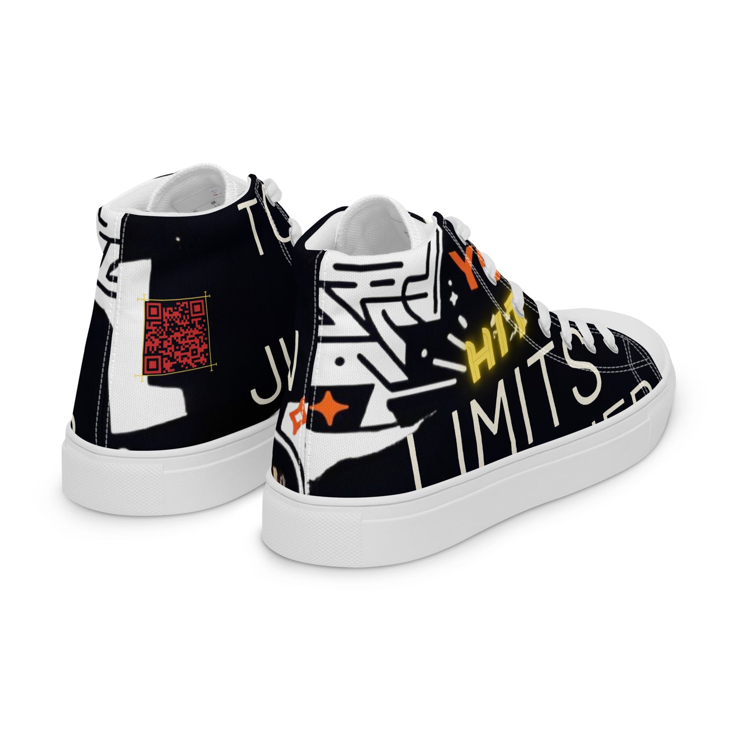 Jayp'5: Hit limits collection Men's high-top canvas sneakers VPF3