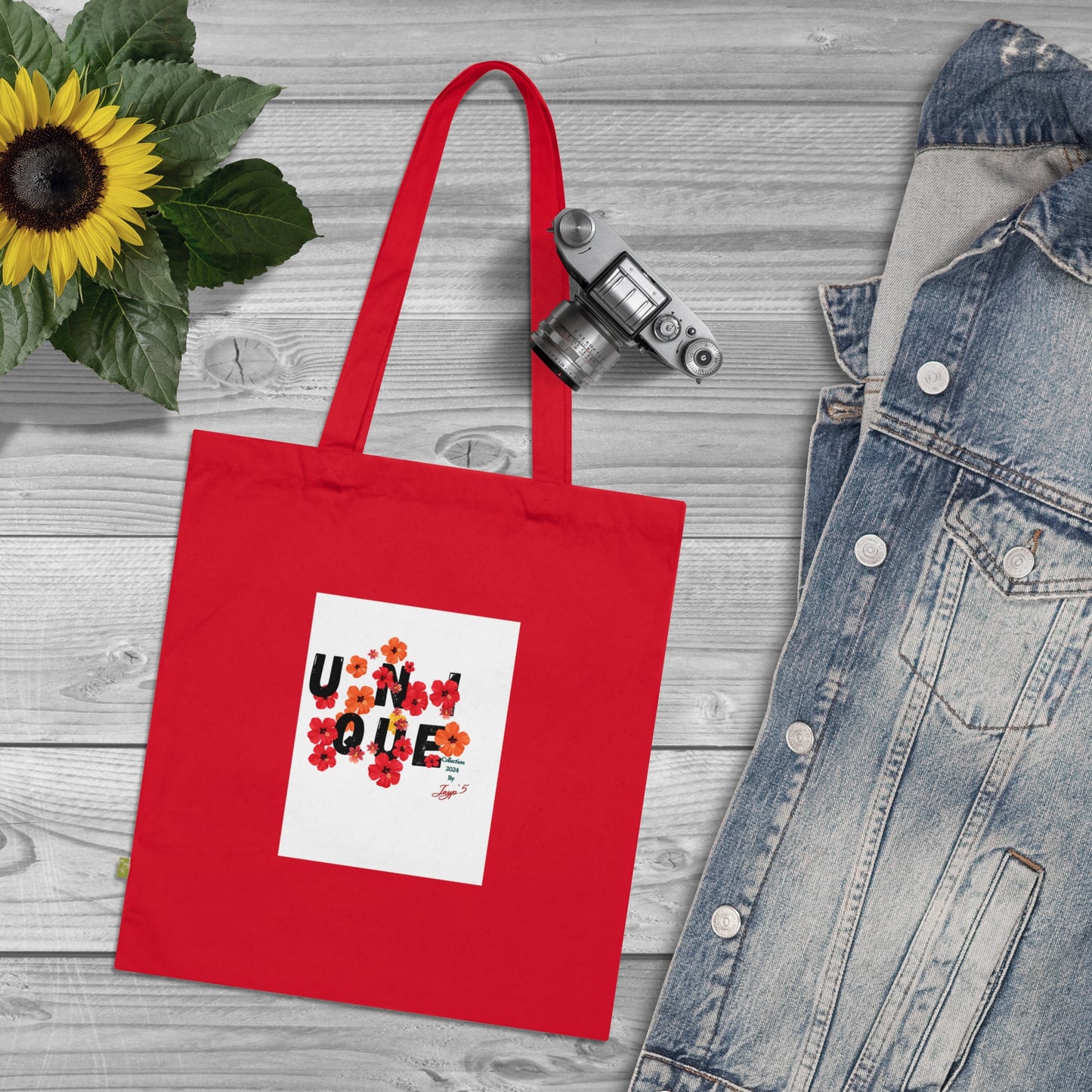 Jayp'5 Organic Cotton flowers 3 Tote Bag
