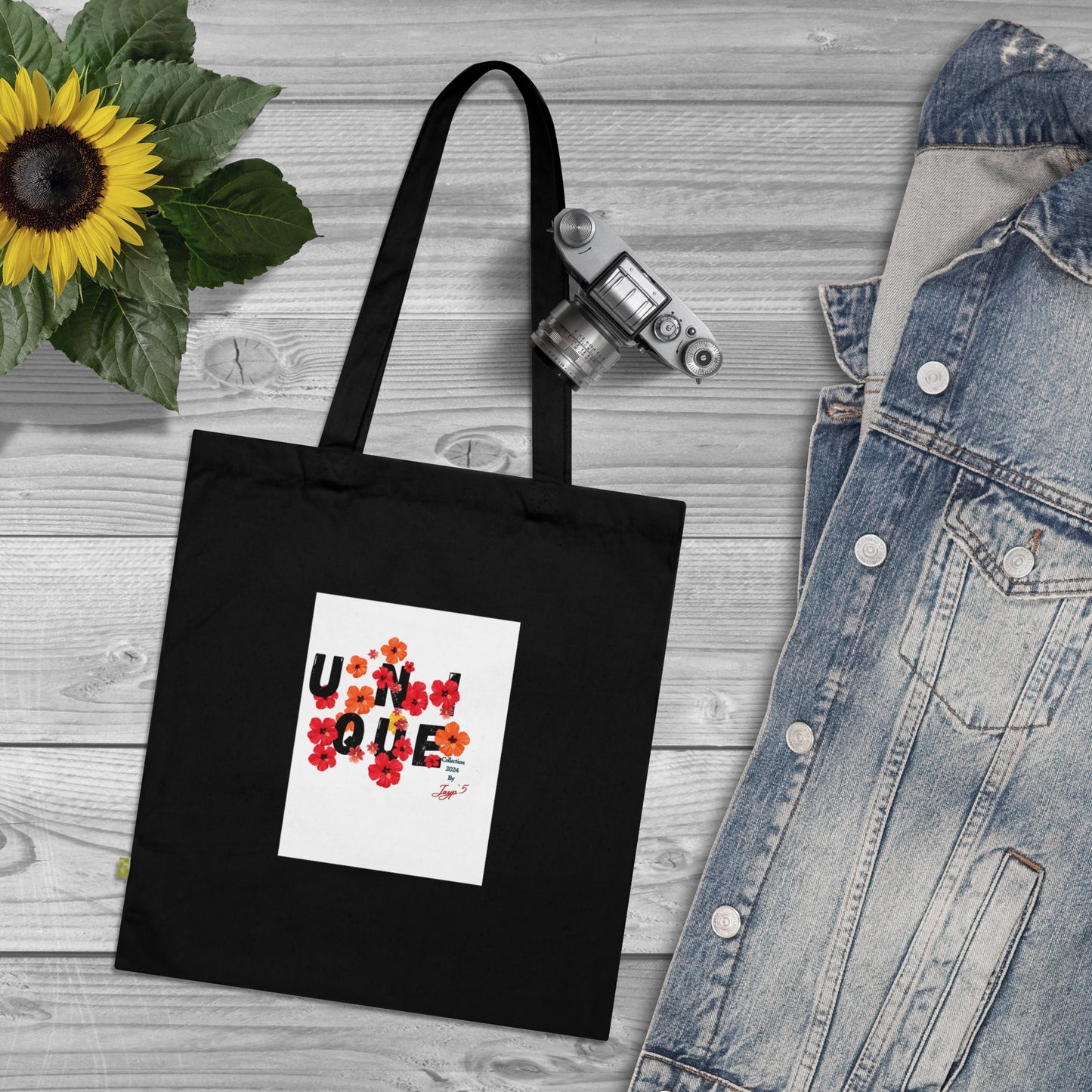 Jayp'5 Organic Cotton flowers 3 Tote Bag