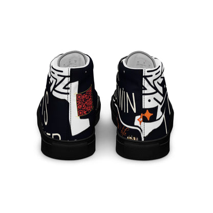 Jayp'5: Hit limits collection Men's high-top canvas sneakers VPF3
