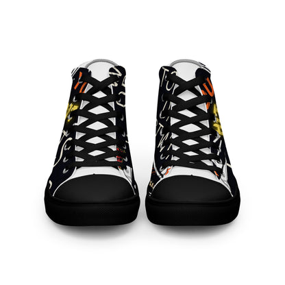 Jayp'5: Hit limits collection Men's high-top canvas sneakers VPF3