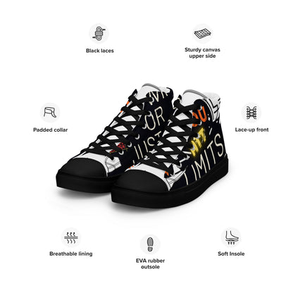 Jayp'5: Hit limits collection Men's high-top canvas sneakers VPF3
