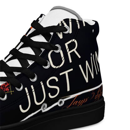 Jayp'5: Hit limits collection Men's high-top canvas sneakers VPF3