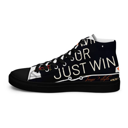 Jayp'5: Hit limits collection Men's high-top canvas sneakers VPF3