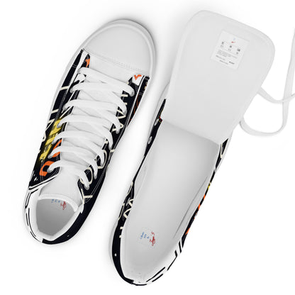 Jayp'5: Hit limits collection Men's high-top canvas sneakers VPF3
