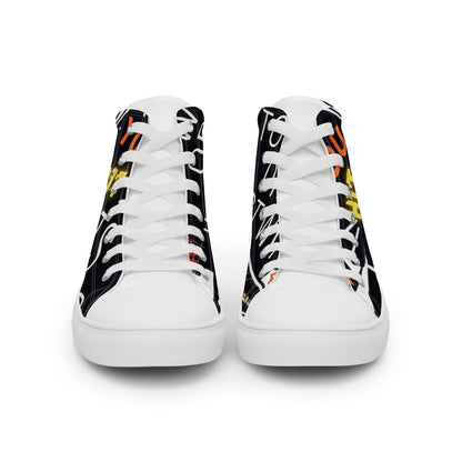 Jayp'5: Hit limits collection Men's high-top canvas sneakers VPF3