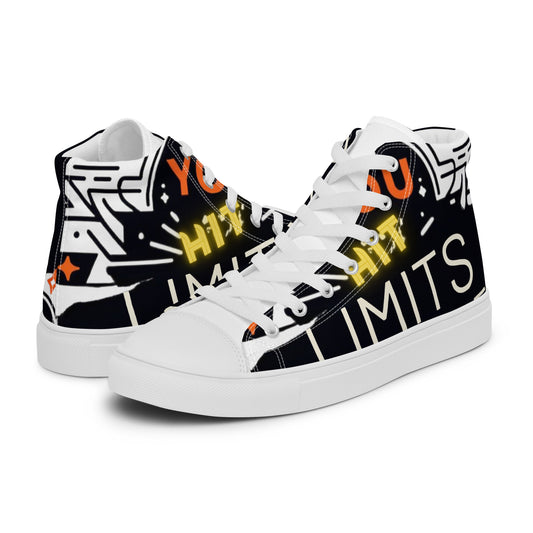 Jayp'5: Hit limits collection Men's high-top canvas sneakers VPF3