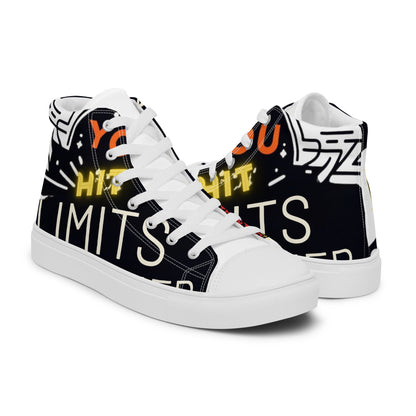 Jayp'5: Hit limits collection Men's high-top canvas sneakers VPF3