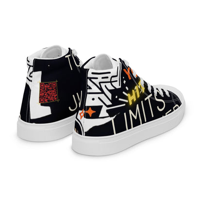 Jayp'5: Hit limits collection Men's high-top canvas sneakers VPF3