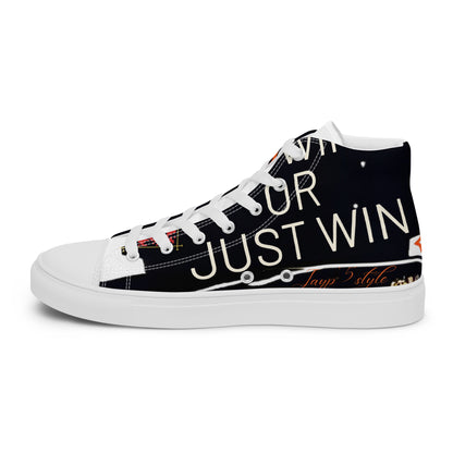 Jayp'5: Hit limits collection Men's high-top canvas sneakers VPF3